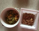 納豆とコーン&ブロッコリーのご飯作り方1写真