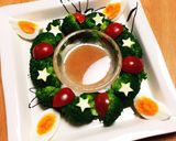 ブロッコリーでクリスマスリースサラダ☆作り方4写真