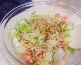 焼いて混ぜるだけ♪塩麹焼き鮭の混ぜご飯作り方3写真