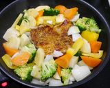 フライパンで！野菜たっぷりローストチキン作り方6写真