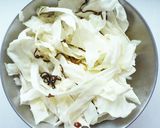 お茶漬けの素と塩昆布で　キャベツの浅漬け作り方2写真