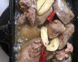 鶏レバーのアヒージョ作り方5写真