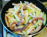 イカとセロリのマヨ炒め作り方3写真
