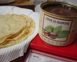 マロンクリームのクレープ作り方1写真