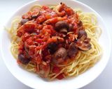 マッシュルームとしめじのトマトパスタ作り方10写真