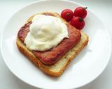 スパムポーチドエッグ　エッグベネディクト作り方6写真
