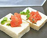 昆布締め豆腐の和風サーモンタルタルのせ♪作り方6写真