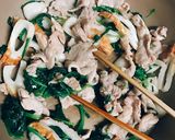 簡単おかず♡ほうれん草と豚肉の甘辛炒め作り方5写真