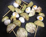 簡単♡うずらと茄子の旨辛味噌串作り方2写真