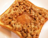 納豆トースト*レンジでとろとろ卵のせ作り方3写真