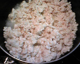 鶏そぼろの卵とじと焼き鳥風の２色丼作り方2写真