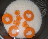 お弁当に☆炊飯器で☆にんじんの型抜き作り方1写真