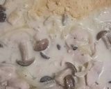 鶏ささみとしめじのクリームパスタ作り方7写真