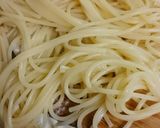 鶏ささみとしめじのクリームパスタ作り方8写真