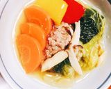 つくね芋のつくね入り野菜鍋作り方6写真