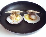 殻付き帆立のワインバター蒸し作り方3写真