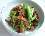 かつお缶で　いんげんとかつおの生姜炒め作り方5写真