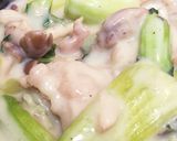 鶏もも肉と青梗菜のクリーム煮❁*+作り方6写真