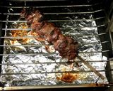 肉肉しい牛ハラミ肉の串焼き作り方4写真