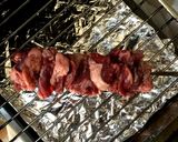 肉肉しい牛ハラミ肉の串焼き作り方3写真