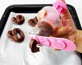 【3Dクッキー】ココアハート絞りクッキー作り方9写真