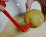 くるりんカッター】トルネードポテトチョコ作り方2写真