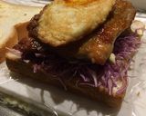 照り焼きチキンのわんぱくサンド♪作り方5写真
