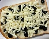 黒豆煮×天かすの生姜風味チーズトースト作り方3写真