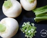 簡単ほっこり♪カブと海老のあんかけ作り方1写真