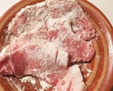 10分で♩トンカツ肉とエリンギの炒め作り方1写真