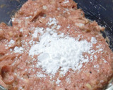 美味しい蓮根の挟み焼き：鶏豚椎茸の詰め物作り方8写真