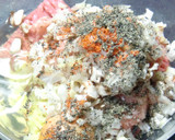 美味しい蓮根の挟み焼き：鶏豚椎茸の詰め物作り方6写真