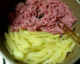 挽き肉とジャガイモのオイスターソース炒め作り方3写真
