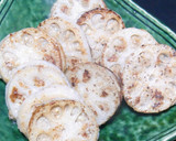美味しい蓮根の挟み焼き：鶏豚椎茸の詰め物作り方19写真