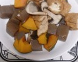 厚揚げとかぼちゃとこんにゃくの煮物作り方7写真