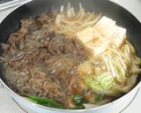 フライパンで簡単！牛こまdeすき焼きご飯作り方5写真