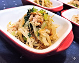 簡単【ほうれん草としらすのツナ醤油和え】作り方9写真