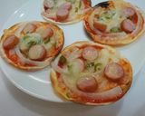 超簡単☆餃子ピザ作り方5写真