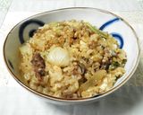 フライパンで簡単！牛こまdeすき焼きご飯作り方8写真