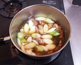 簡単！男飯！豚バラ軟骨めんつゆ煮作り方4写真