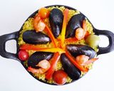 スキレットで　ムール貝とトマトのパエリア作り方11写真