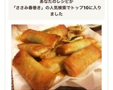 残り物でアレンジ！ささみカレー春巻き作り方4写真
