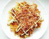 インスタント麺　お好み焼き風かた焼きそば作り方5写真