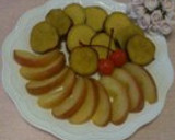 さつまいもとりんごの煮物作り方5写真