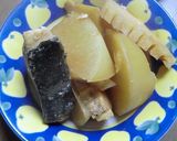 おせちの材料の残りで、筍入りぶり大根作り方4写真