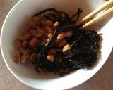 納豆と山万金木水産のはとう昆布のご飯作り方2写真