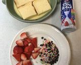 いちごとチョコのフレンチトースト作り方1写真