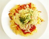 インスタントラーメンで　ラーメンピザ作り方5写真