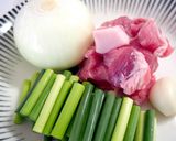 豚肉ポン酢スパゲティ＠ワンコインで３人前作り方1写真