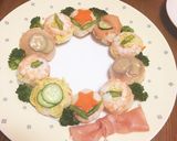 クリスマスに＊リースてまり寿司＊作り方7写真